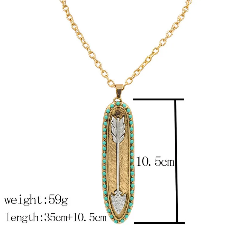 Tribal Necklace Hippie Boho Arrow Necklaces & Pendants For Women Collier Ethnique Indian Native American Gypsy Jewelry Navajo - Image 6