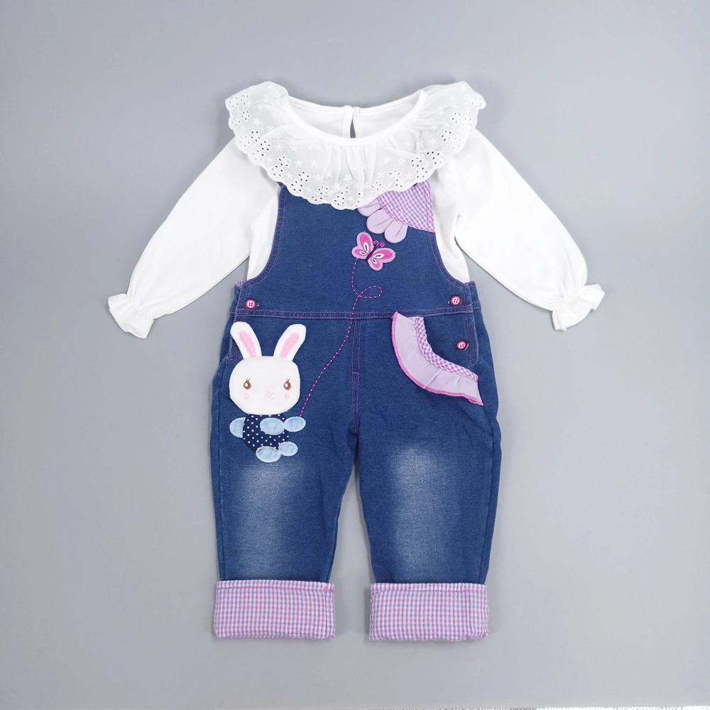 Chumhey Baby Girl Clothing Sets Kids Jeans Bib Overalls High Quality Cotton T Shirt With Denim Jumpsuits For Spring Autumn Chumhey Baby Girl Clothing Sets Kids Jeans Bib Overalls High Quality Cotton T Shirt With Denim Jumpsuits For Spring Autumn