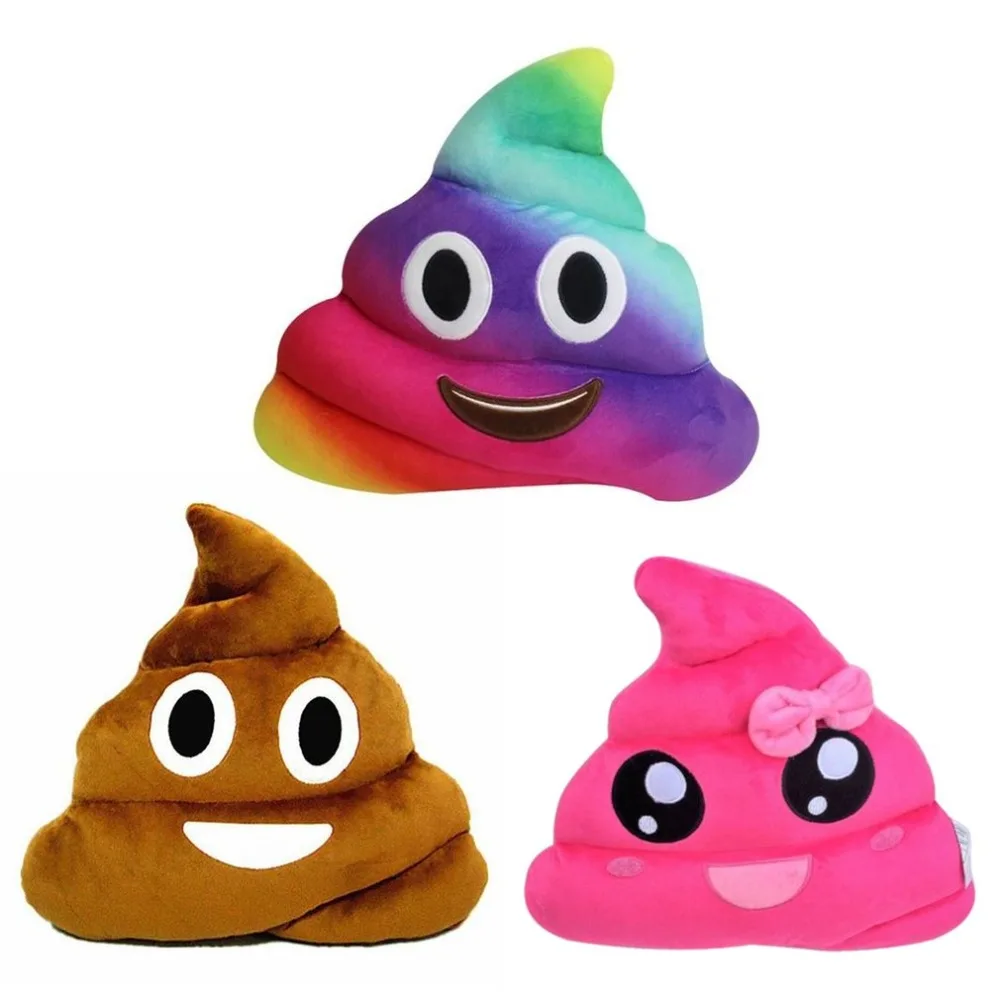 

Funny Design Pillow Stuffed Plush Toy Doll Cute Poop Poo Emotion Face Bed Pillows Home Living Room Decoration Cushion