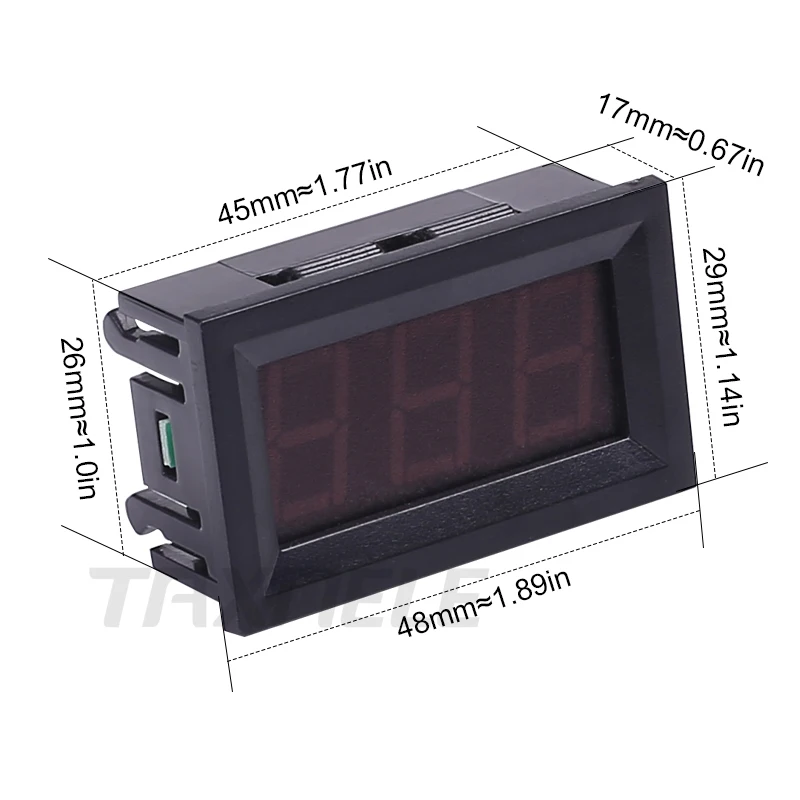 DC 4 5 V 30V 120V 0 56 inch AC 30 500V 2 проводной цифровой вольтметр Светодиодная панель