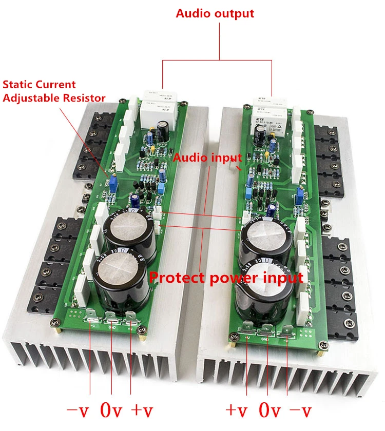 2ps PR-800 класс A/класс AB профессиональная сценическая hifi Плата усилителя с радиатором 2,0 домашняя 1000 Вт Плата усилителя высокой мощности