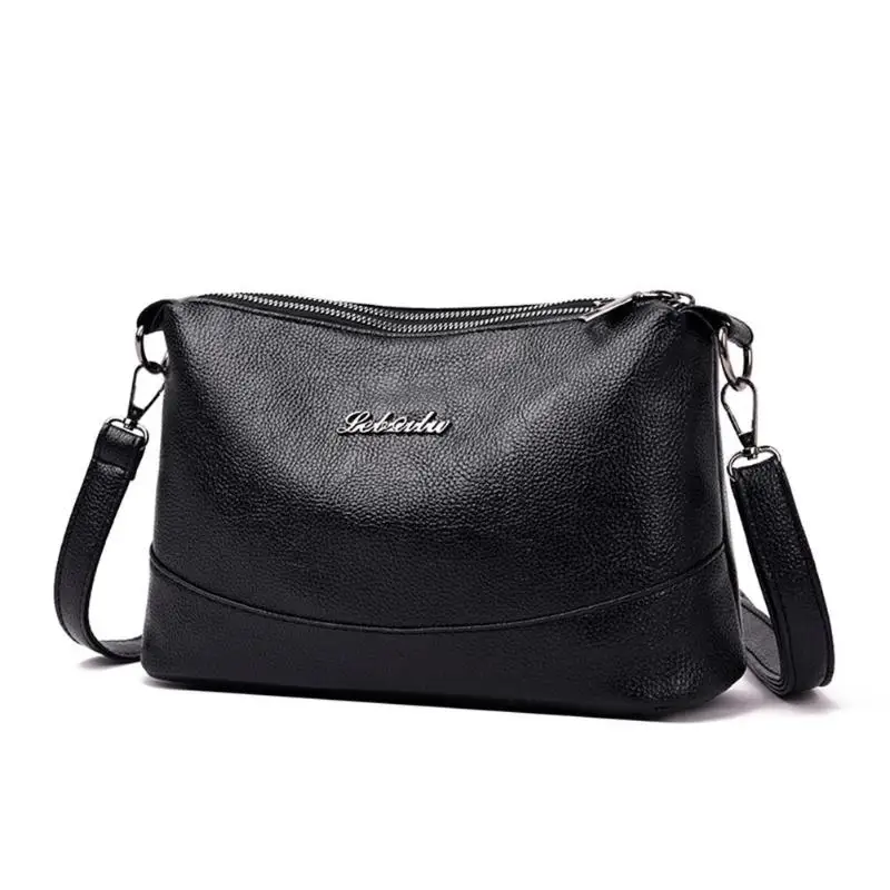 

Female Black Elegant Solid Color Shoulder Messenger Handbags Ladies Large Capacity Casual Women PU Leather Small Crossbody Bags