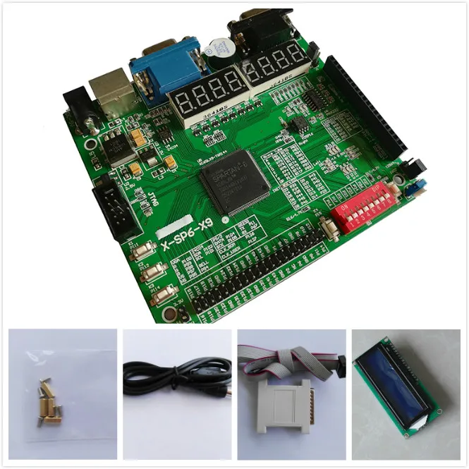 

Free shipping LCD1602+xilinx fpga development board spartan6 xilinx board xilinx xc6slx9-tqg144 fpga development board