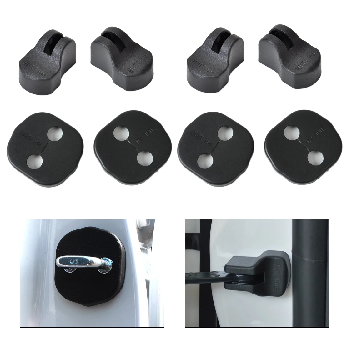 

CITALL Car Door Striker Cover Lock Protector + Stopper Buckle Case Cap Check Arm Cover For KIA Optima K3 Forte CERATO 2012 2013