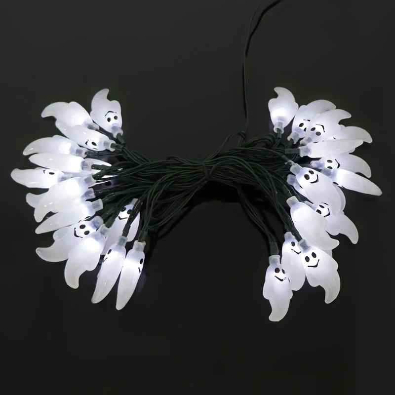 LED Pumpkin Ghost Pendant Lights Halloween Decorations Party Decoration Active Atmosphere Pumpkin Ghost Lights USB String (13)