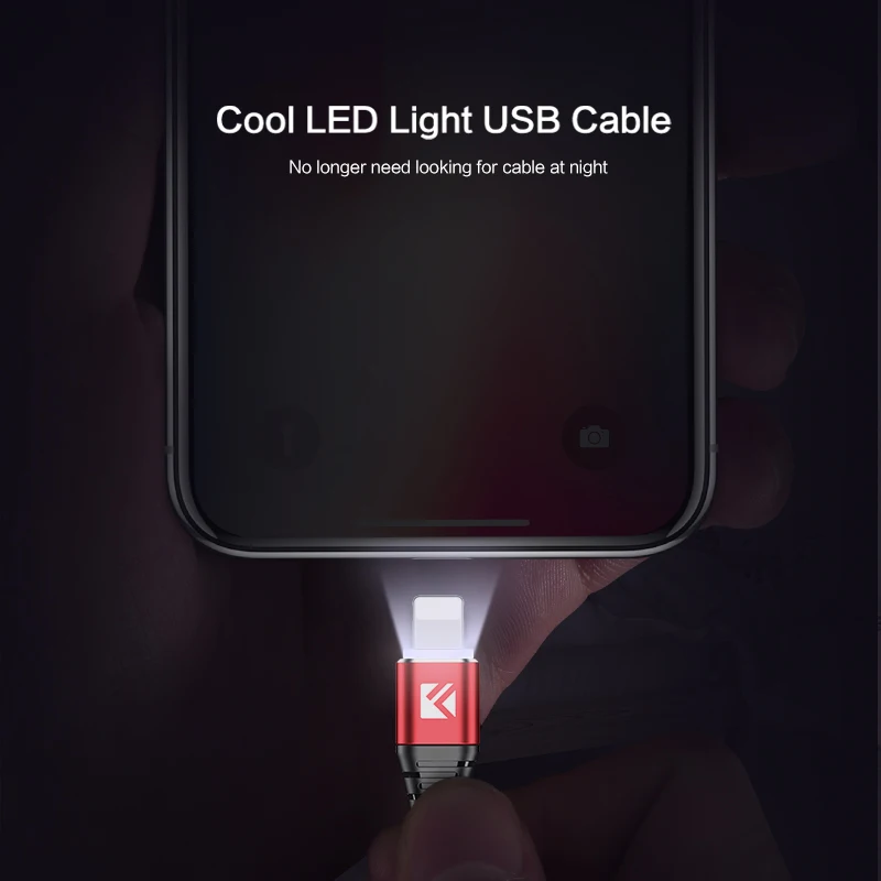 FLOVEME USB кабель для iPhone 6 7 8 Plus X светодиодный светильник Micro usb type C samsung Galaxy S9 S8 Note 9 2A 1
