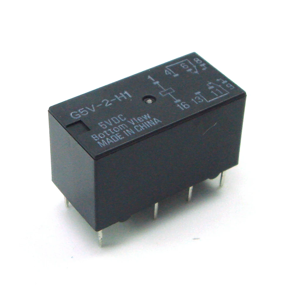 

Signal Relay G5V-2-H1- 5VDC 12VDC 24VDC 1A 8pin 5VDC Two Open And Two Closed New Original