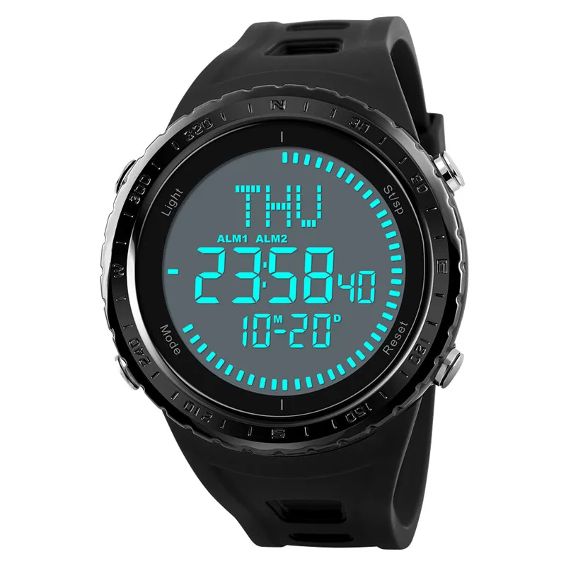 

Men's sport Digital watch Hours Running Swimming watches Compass Multi-function Watch