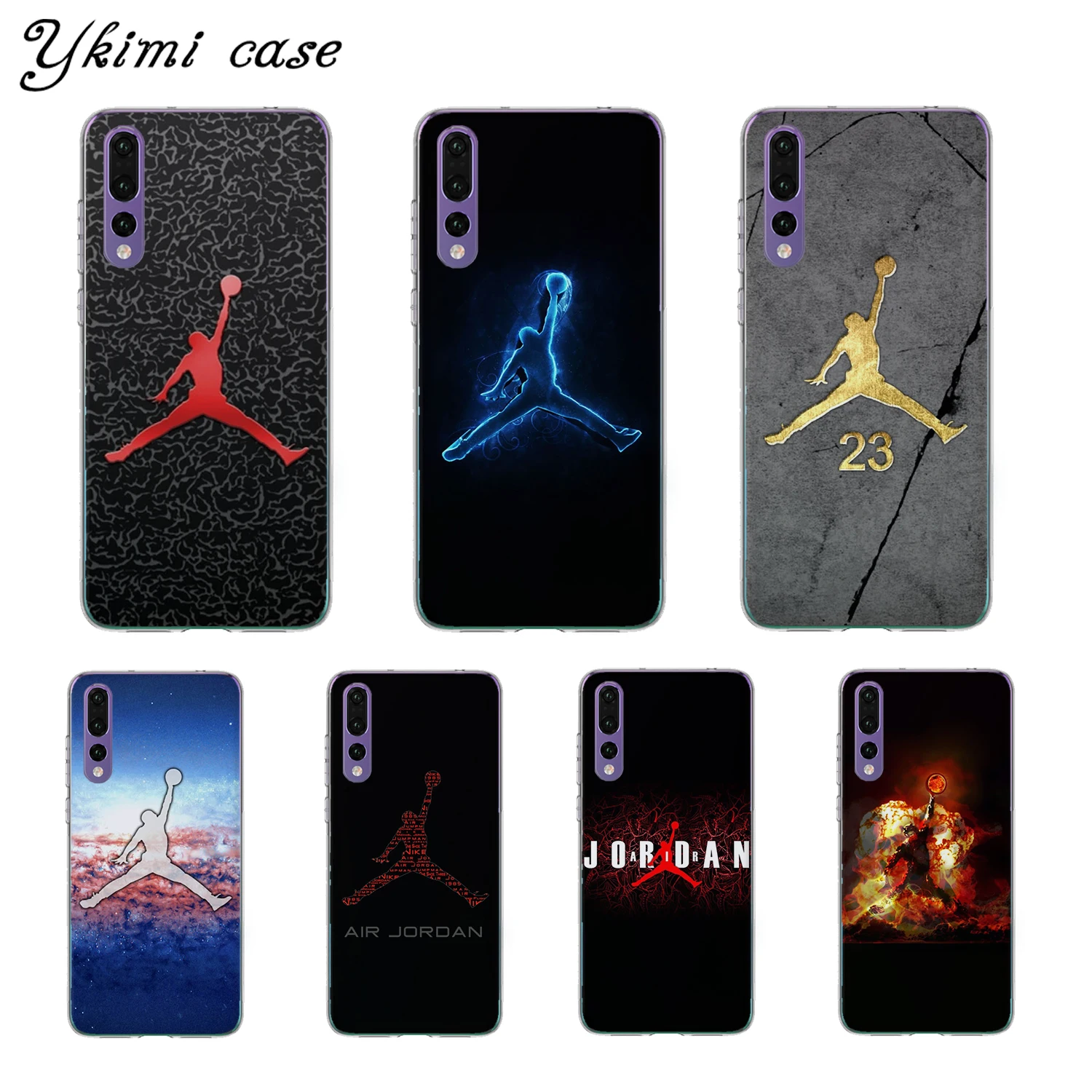 

Ykimi Case For Huawei P8 P9 Lite 2017 P20 Lite Pro Case No. 23 Jordan Cover Transparent Soft Silicone TPU