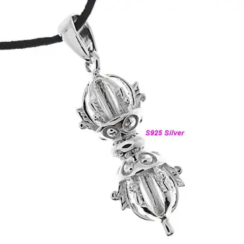 

Beautiful S925 Silver Sword Tibetan Buddhist Vajra Hsiang mo ch'u Shadow Sword Talisman Sword Pendant and Necklace Good Lucky