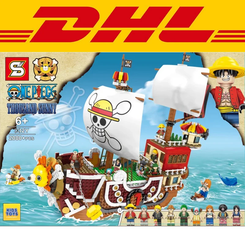 

2019 New 3D2Y Movie One Piece Series Luffy Nami Thousand Sunny Ship Model Building Kits Blocks Bricks Educational Kids Toy Gift