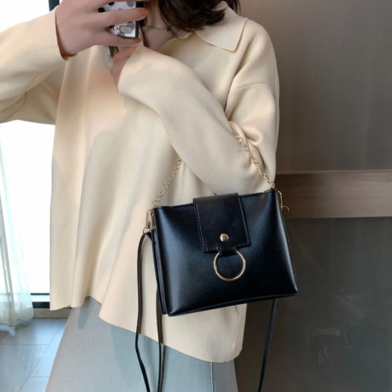 Винтаж одноцветное Для женщин коричневый Crossbody ящик мешок Форма из искусственной