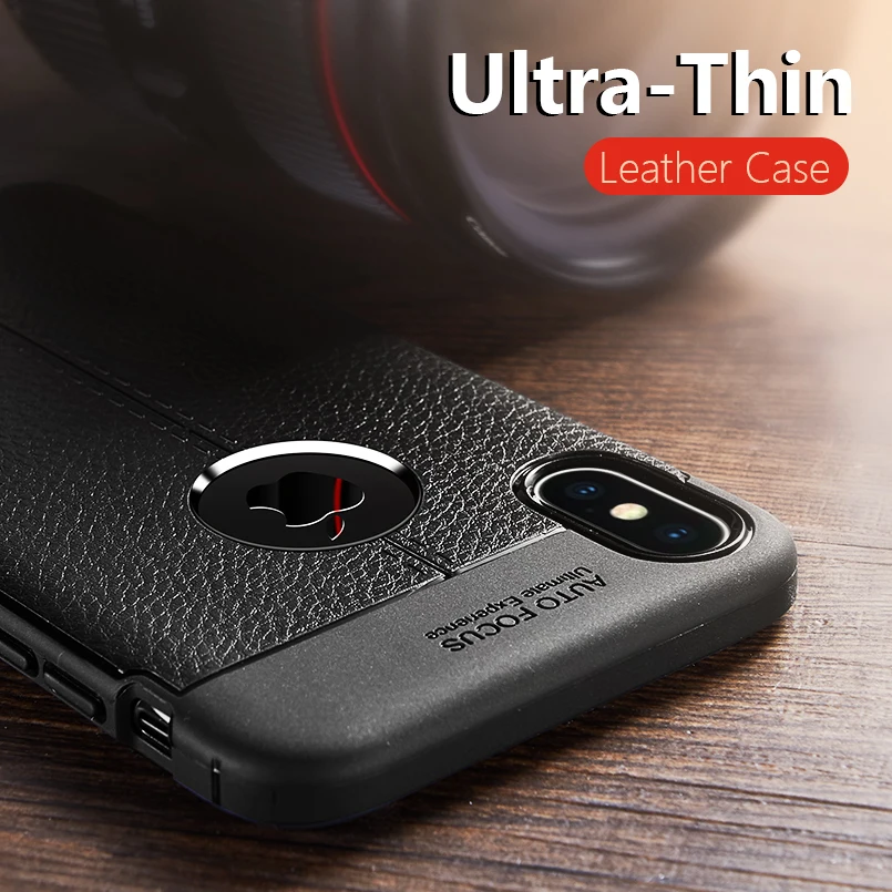 

Leather Case For iPhone X Luxury Ultra Thin Skin Soft TPU Silicone Cases Cover For iPhone 6 6s 7 8 Plus TPU Shockproof Coque