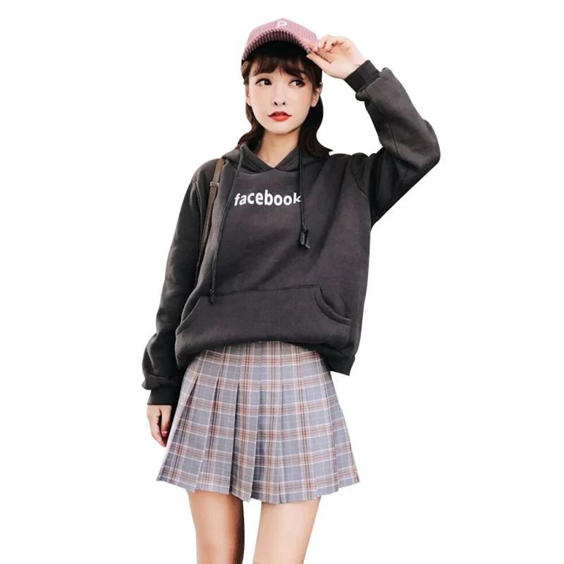 ROPALIA Women Skirts Summer Women Plaid Kawaii Skirt High Waist Black White Skirts Harajuku Mini Skirts