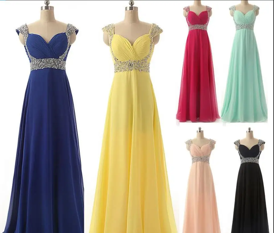 Silver Royal Blue Chiffon Dress
