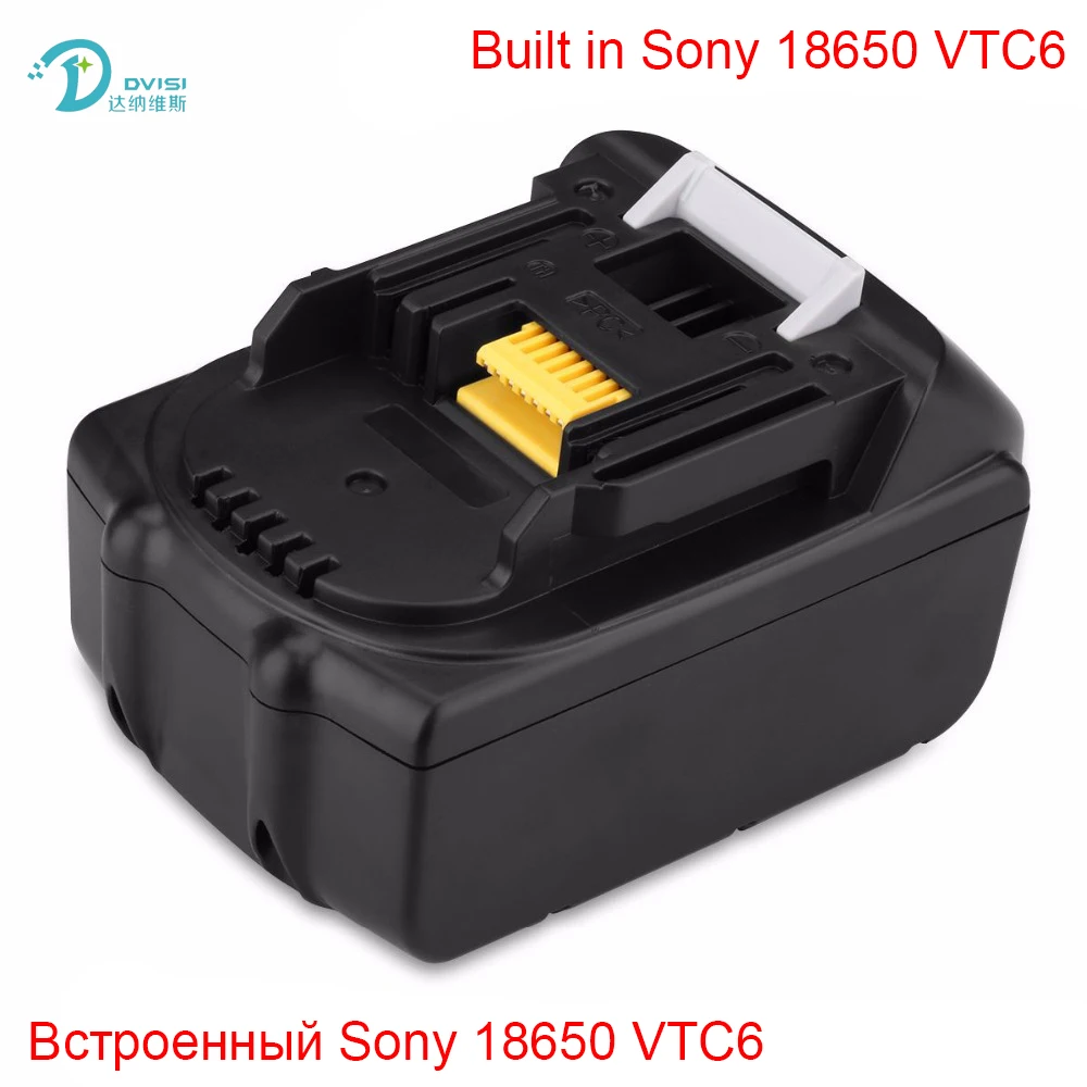 18 в 6000 мА/ч, Перезаряжаемые Батарея встроенный sony 18650 VTC6 литий-ионный аккумулятор замена батарей Мощность инструмент Батарея для MAKITA BL1860