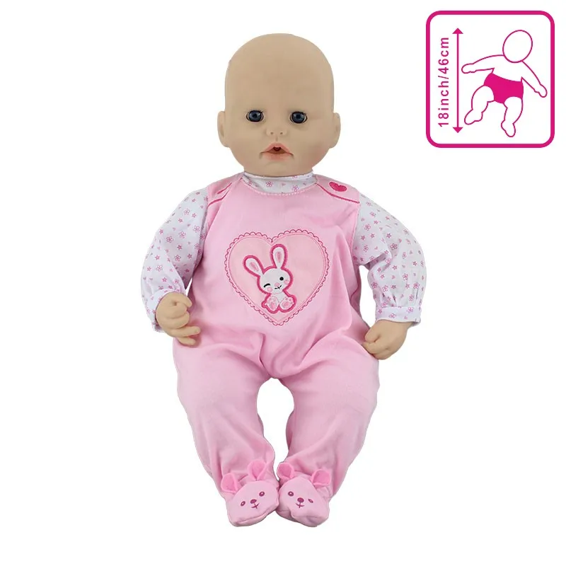 

1set lovely set clothes Wear fit for 46cm Baby doll, Children best Birthday Gift(only sell clothes)