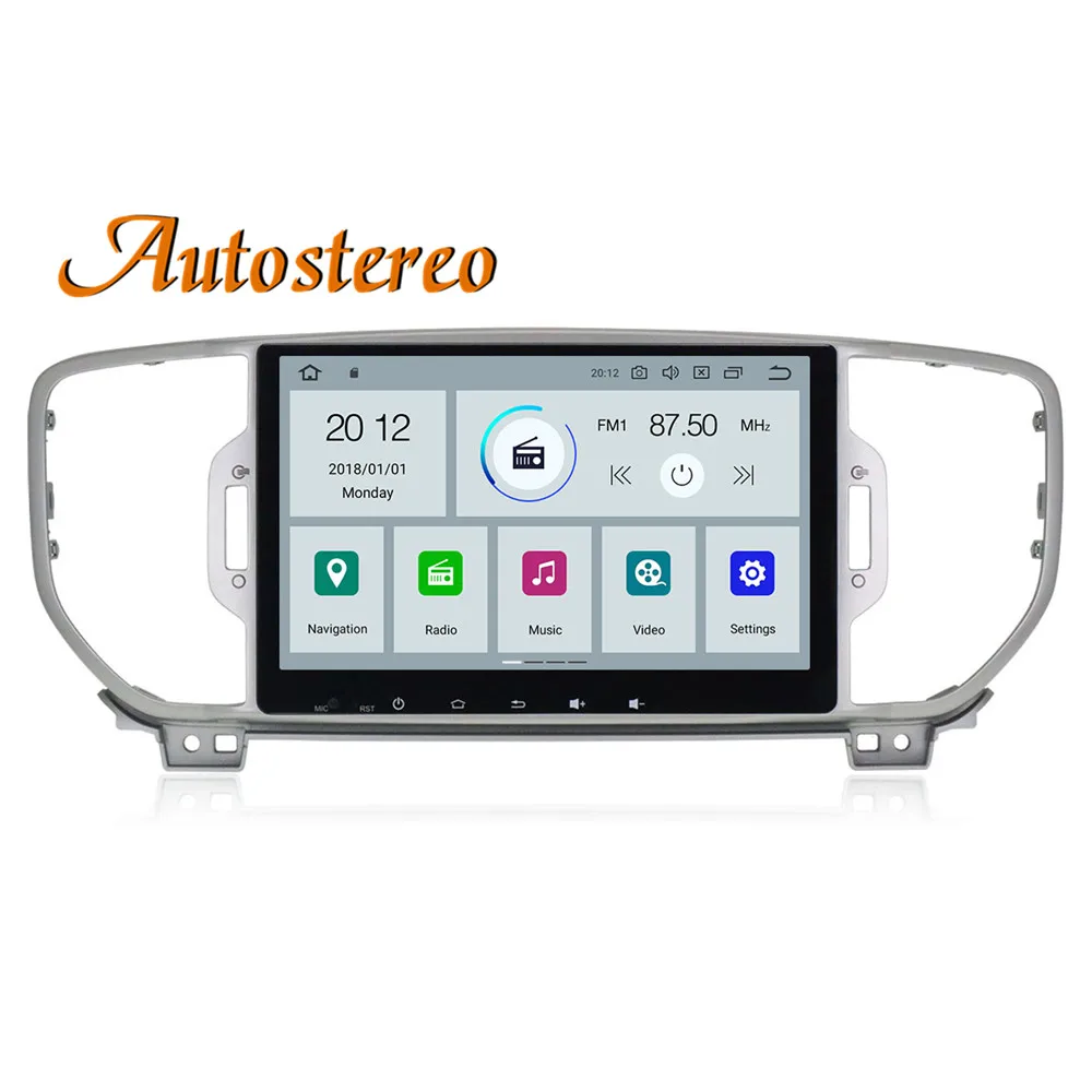Top Android 9 Octa Core car NO dvd player for KIA sportage 2016+ KX5 gps navigation 1 din radio tape recorder stereo head unit pad 2