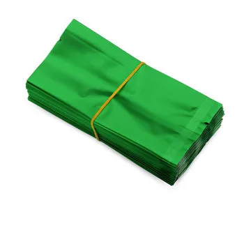 Leotrusting 100 шт. 7-12 г 55x120x20 мм Цвет Фольга заварены мешок Чай Кофе косметическая пудра упаковка мешок экологически чистых Matt Фольга чехол - Цвет: Green