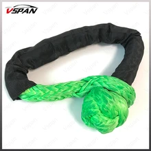 15 T зеленый мягкий буксировочный трос синтетический трос буксировочный стержень бампер Скоба для Аксессуары для Jeep JK внедорожный восстановление 4x4аксессуары