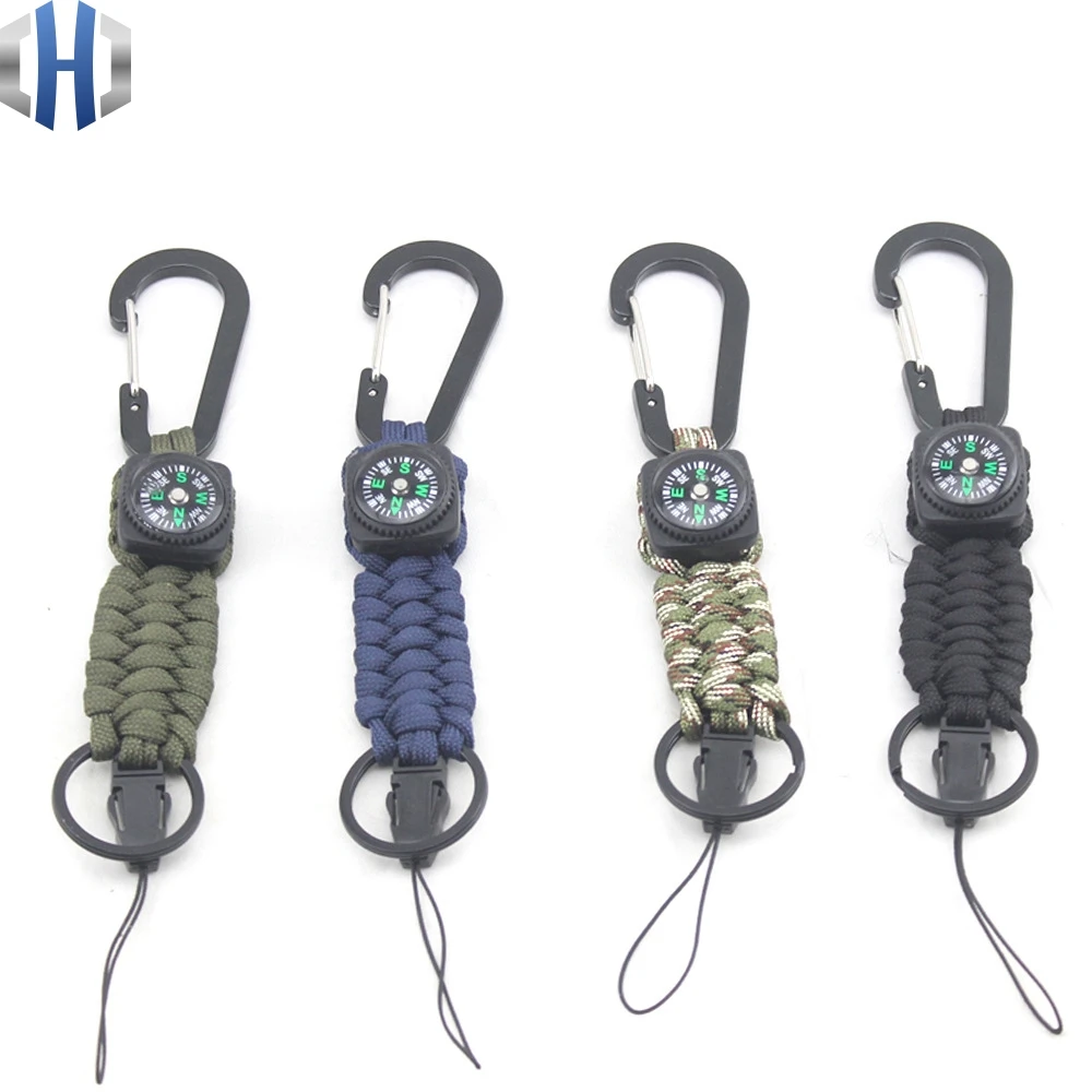 في الهواء الطلق حلقة تسلق تكبل البوصلة مفتاح سلسلة متعددة الوظائف حبل تكبل مفتاح حلقة شنق مشبك Paracord في الهواء الطلق حلقة تسلق تكبل البوصلة مفتاح سلسلة متعددة الوظائف حبل تكبل مفتاح حلقة شنق مشبك Paracord