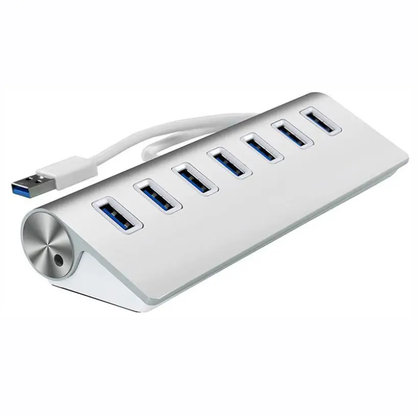 

Adroit HUB drop shipping High Speed Aluminum Surface 7 Ports USB 3.0 For Macbook Pro Mac PC Laptop 15S70115