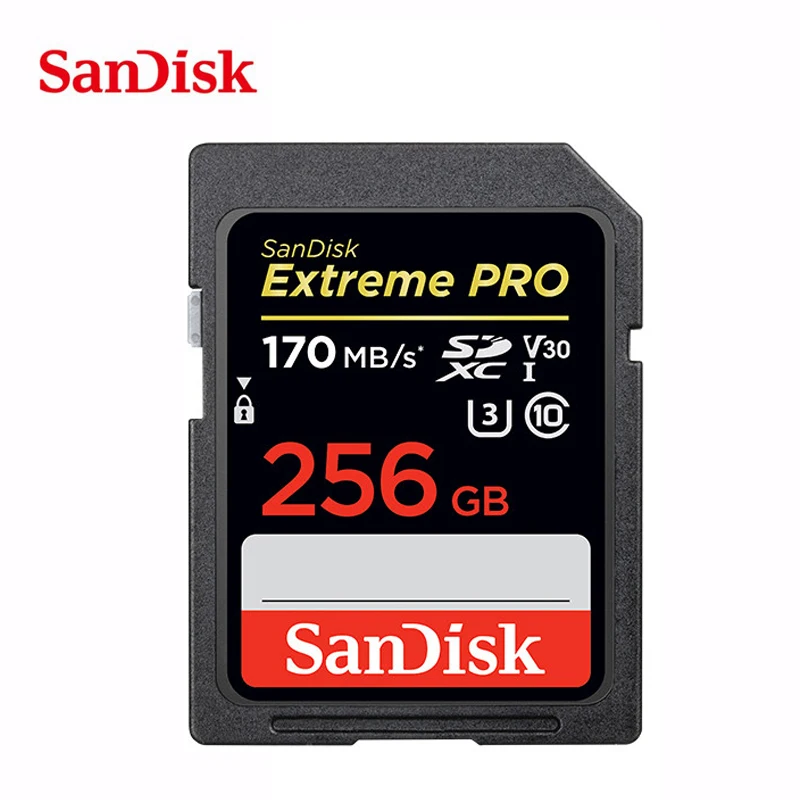 Двойной Флеш-накопитель SanDisk Extreme PRO SD карта, 32 ГБ, 64 ГБ, 128 ГБ SDHC/SDXC UHS-I Class 10 95 МБ/с. V30 слот для карт памяти sd для цифровой камеры