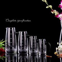 Стеклянный графин со шкалой графин с ручкой вино мерный цилиндр кухонная сушилка для посуды чайник графин для сока емкость инструмент посуда