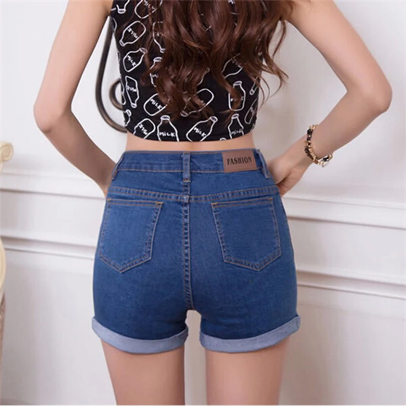 High Waisted Denim Womens Short  Fashion Trendy Shop-8885