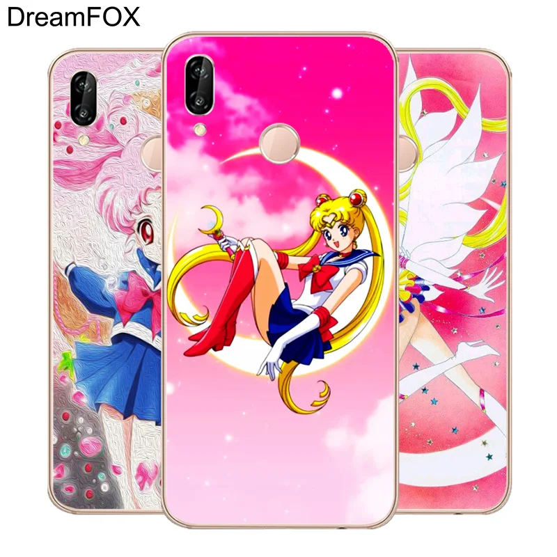 DREAMFOX M250 чехол с замком для экрана Сейлор Мун Мягкий ТПУ силиконовый huawei Honor 6A 6C 6X 7C