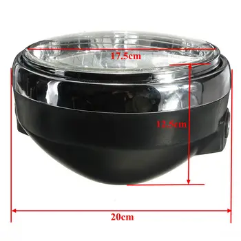 

17.5cm Headlight 7\" Bulb 7 inch Motorcycle Halo Replacement Halogen 12V
