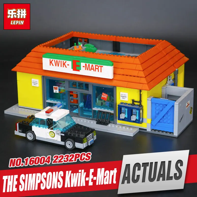 Free Shipping LEPIN 16004 The Simpsons Kwik-E-Mart Educational Building Blocks Set Bricks Kits Christmas Gift Clone 71016 block-set : image Free Shipping LEPIN 16004 The Simpsons Kwik-E-Mart Educational Building Blocks Set Bricks Kits Christmas Gift Clone 71016 block-set