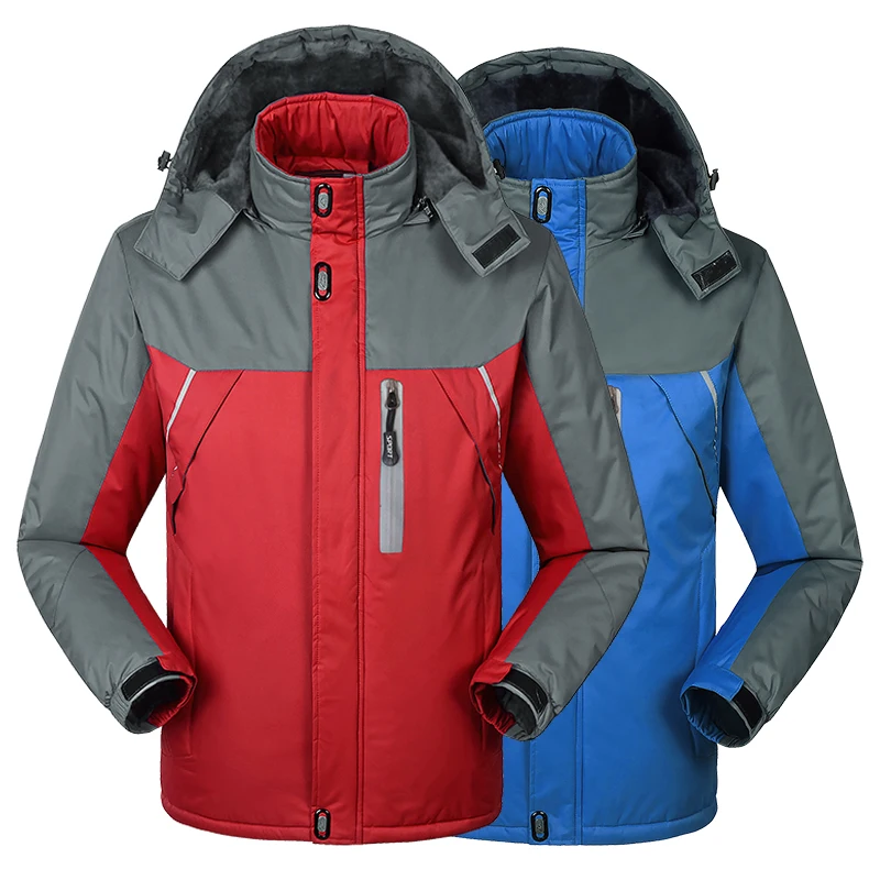 

New outdoor clothing hiking or skiing men's winter jacket waterproof breathable warmth big yards camping hiking hunting clothes