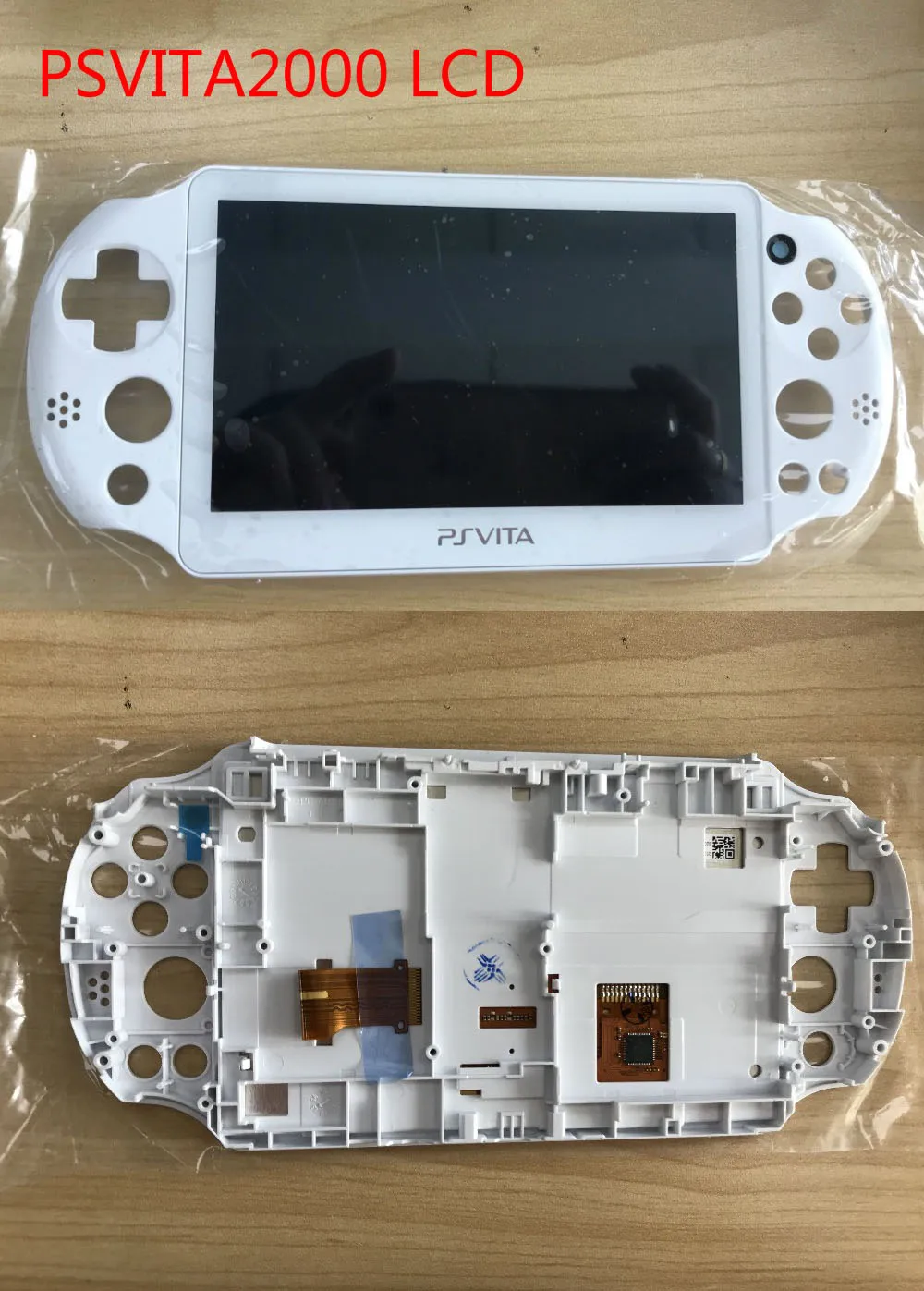 

White Original LCD Screen for ps vita 2000 psvita psv 2000 lcd display with touch screen digital assembled with frame