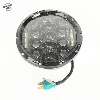 

7" 75W Motorcycle Projector High Low LED Bulb Headlight case for Harley Touring Softail 1994-2013 FLD 2012 2013