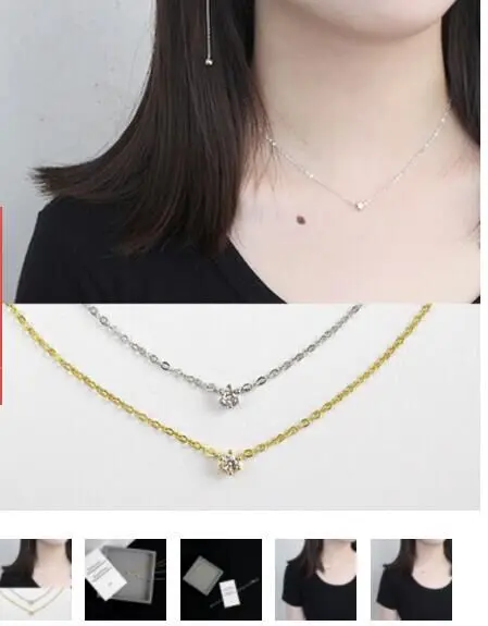 

CN002 rose necklace with box