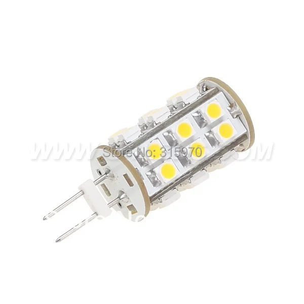 Диммируемая Светодиодная лампа G6.35 GY6.35 25LED 3528SMD 1 4 Вт 12В постоянного тока белый
