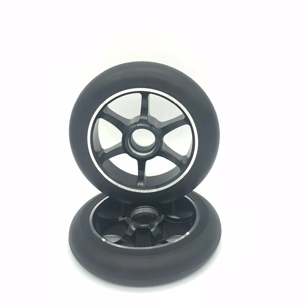

SzBlaZe Brand New 2 Piece 120mm 88A Stunt Scooter Wheels with 7005 Aluminium Hub High Rebound Pu Freestyle Scooters Accessories