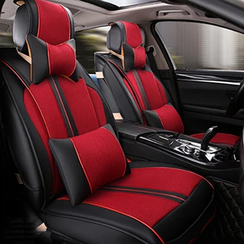 

Universal Leather car seat covers For SsangYong Korando Actyon Rexton Chairman Kyron car accessories car-styling auto stickers