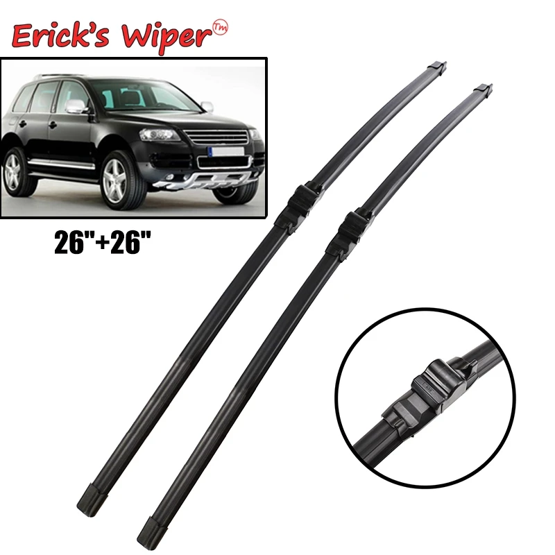 

Erick's Wiper LHD Front Wiper Blades For VW Touareg 2003 2004 2005 2006 Windshield Windscreen Window 26"+26" Left Hand Drive