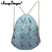 NOISYDESIGNS мультфильм медсестра шаблон печати рюкзак на шнурке для девочек рюкзак для детей милый shcool сумки Mochila Infantil