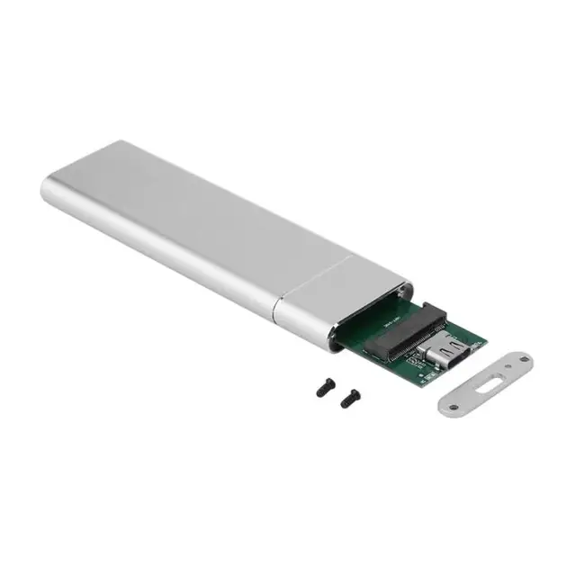 DGZOMYTEK USB 3.0 Gen 1 to M.2 SATA NGFF SSD Enclosure Adapter SATA NGFF to  USB 3.0 External Portable SSD case Reader Converter Adapter HDD SSD