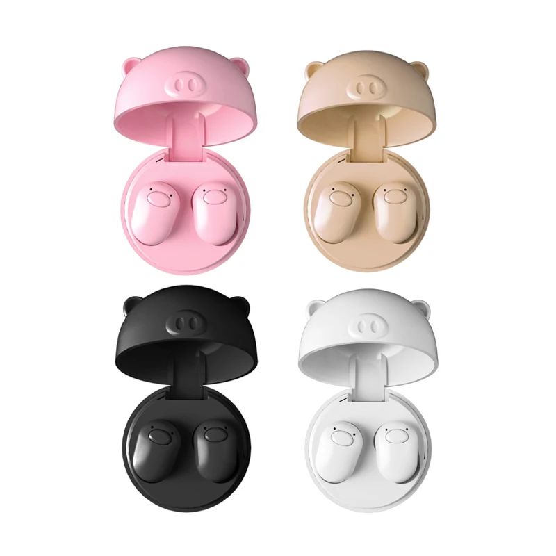 

S620 Wireless Bluetooth 5.0 Headphones Cute Mini Headset with Charging Case Sports Gaming Earphones Earbuds with Mic for phone