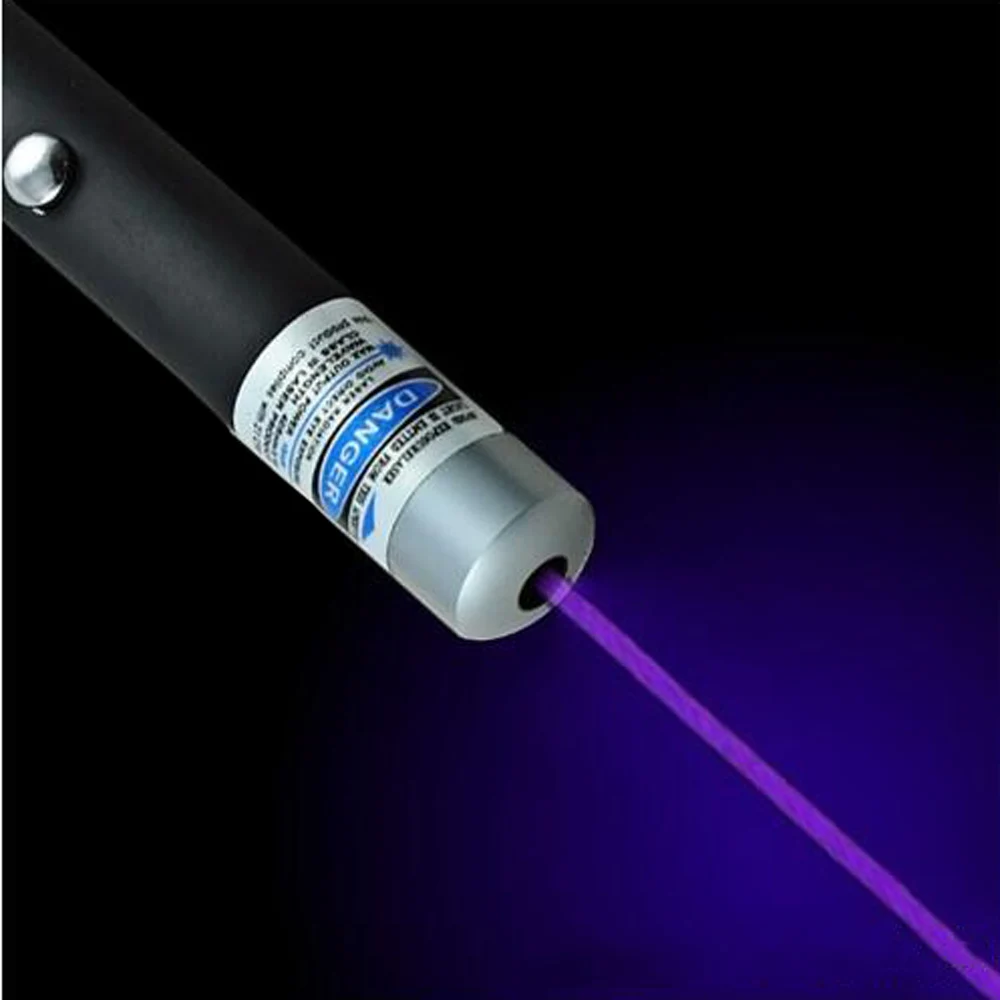 5 мВт Лазерная мощная красная фиолетовая зеленая лазерная указка ручка Видимый луч светильник регулируемый охотничий лазерный Диаметр Sighter без батареи - Цвет: Фиолетовый
