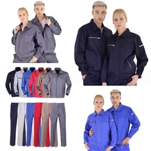 Для мужчин и женщин, для мастерской, рабочая одежда, механическая форма, комбинезоны, ремонтная одежда, комбинезоны, сварочные униформы, куртка+ штаны