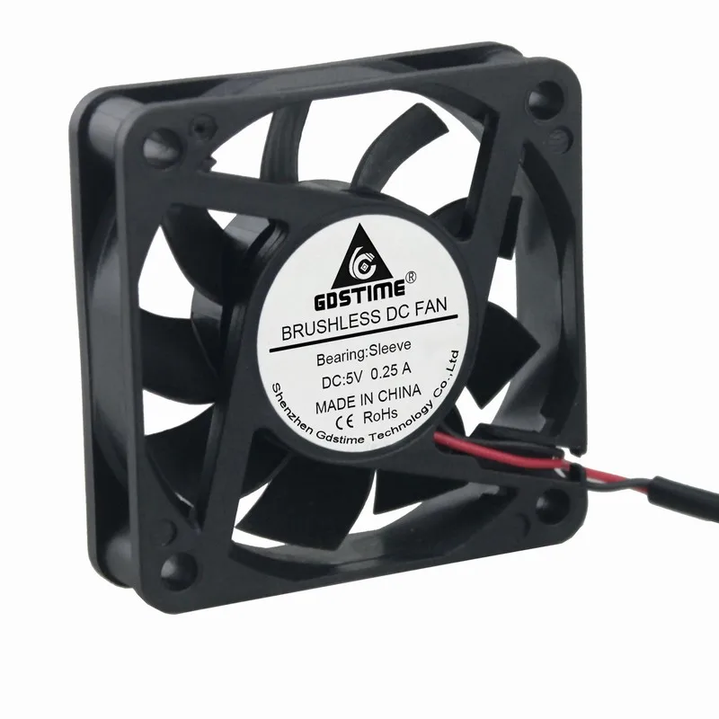 Gdstime-ventilador de Refrigeração dc sem Escova para Computador Caixa Cooler 5v 60 mm x 15 mm 6015s 60x60x15 mm 6cm - Imagem 4