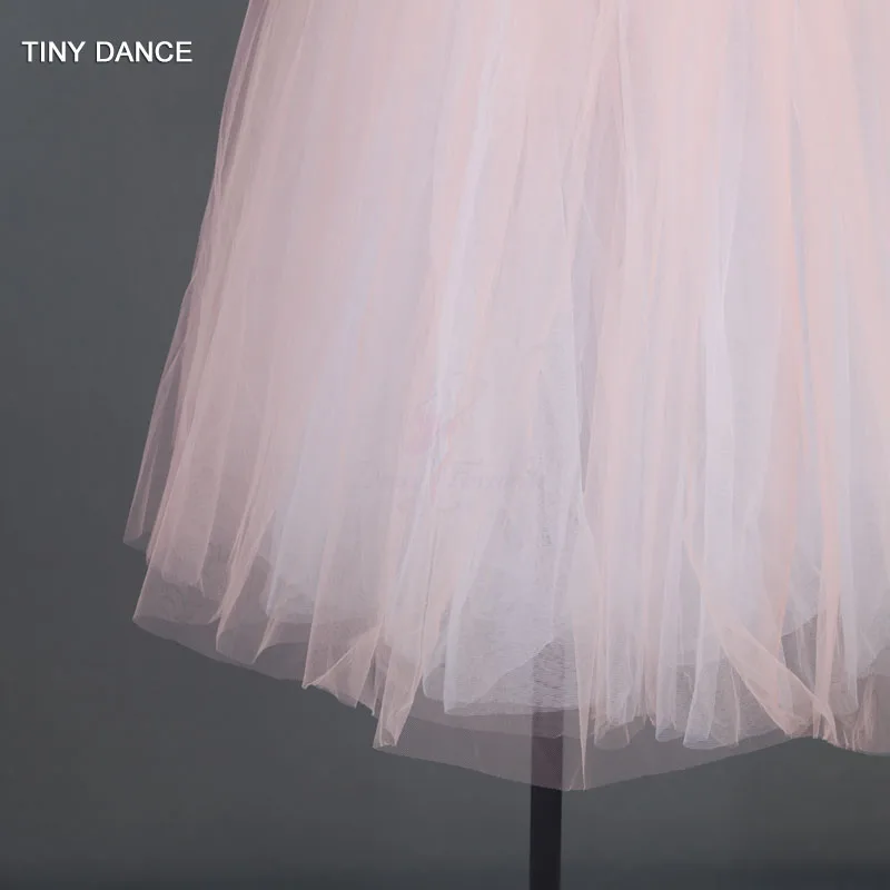 Платье для танцев балерины для девочек и женщин; длинное Романтическое Платье-пачка для балета с пышными рукавами; 18703