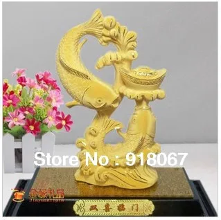 

YZ-R1129 gold craft/24K gold gift/advance gold art gift handiwork crafts two gold fish indoor home decoration hot sale