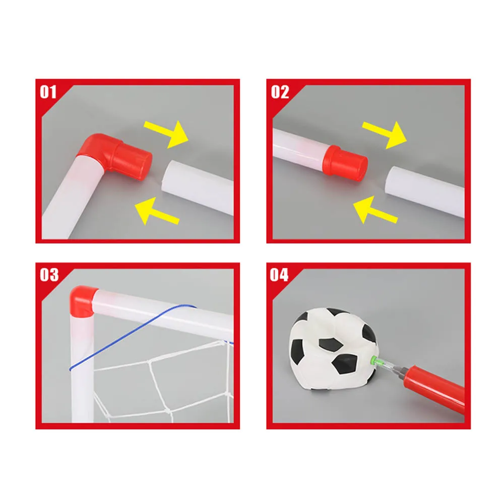 Мини складной футбол футбольные ворота Чистая набор с насосом детские спортивные крытый игры на открытом воздухе игрушечные лошадки