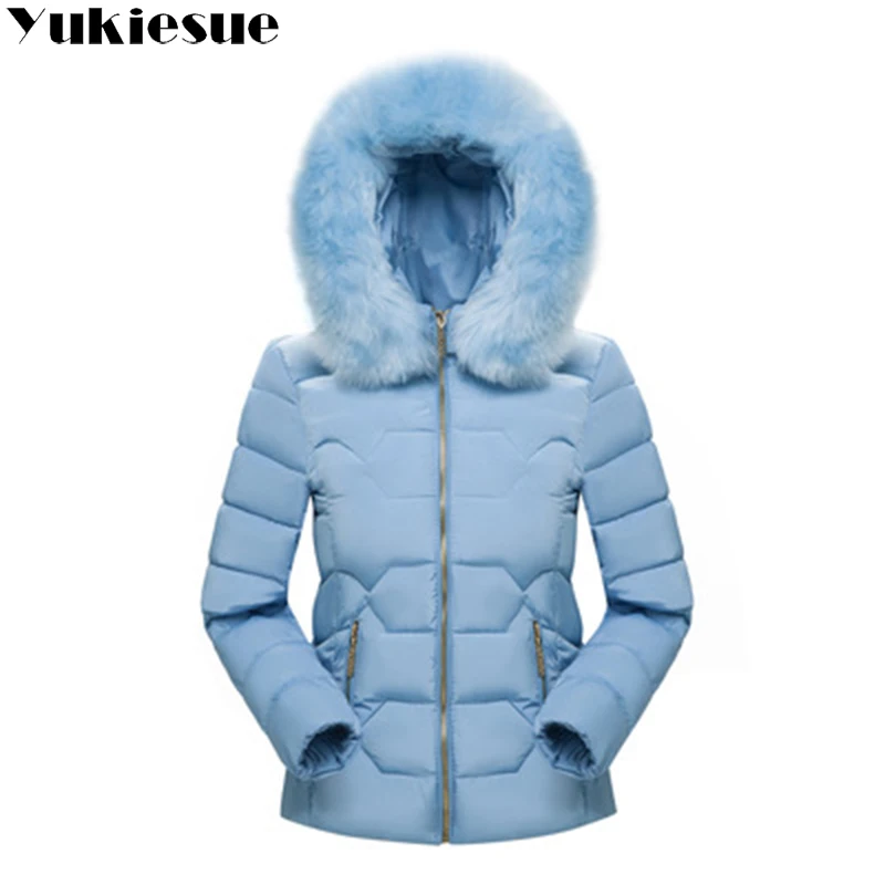 

2018 hooded female Winter Jacket Women Coats faux fur Female Parka Thick Cotton Padded Lining Coat Ladies Women's down jacket